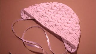 Детские шапочки крючком и спицами.№4 Шапочка для новорожденного