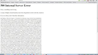 как убрать 500 Internal Server Error