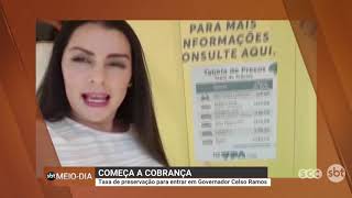 Começa a cobrança: taxa de preservação para entrar em Governador Celso Ramos