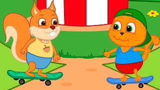 Famille d'Écureuil - Faire Du Skate Avec Des Amis Animé 2022 en Français