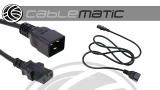 Cable de alimentación IEC-60320 1.8m (C13 / C20) 3x1.5 distribuido por CABLEMATIC ®