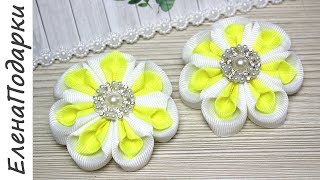 Цветок из лент / Flor de fita /Канзаши / Kansasi bow ЕленаПодарки МК