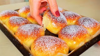 ПУХОВЫЕ БУЛОЧКИ С Начинкой | Мягкие, Пышные и Очень-очень вкусные!