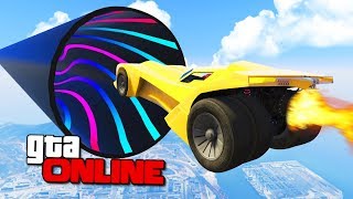 ИСПЫТАНИЕ НА ПРОЧНОСТЬ! БЕТМОБИЛЬ НА МЕГА-ТРУБЕ! ГОНКИ GTA 5 ONLINE ( ГТА 5 ГОНКИ )