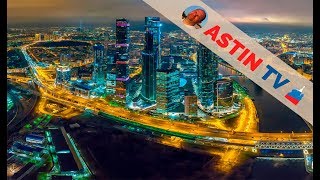 Москва. Путешествие по ночному городу на автомобиле.