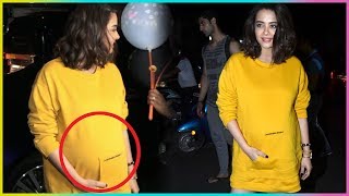 Pregnant Surveen Chawla Flaunts HUGE BABY BUMP At Namrata Purohit Song Launch