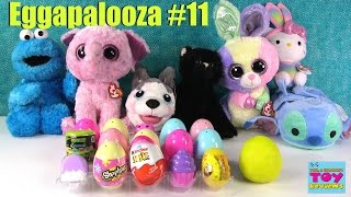 Eggapalooza Surprise Eggs Opening #11 | Shopkins Kinder MLP Play Doh Disney | PSToyReviews