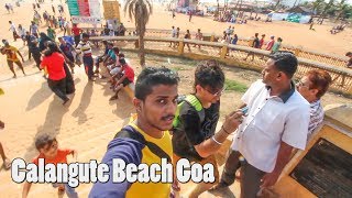 Calangute beach + Calangute Market | Most popular beach in Goa (kalangute)