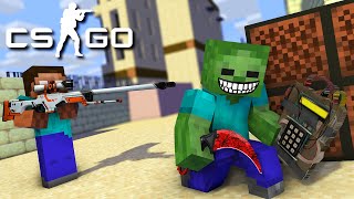 Monster School : CS GO GAME Challenge - Minecraft Animation