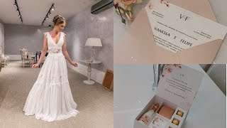 DIÁRIO DA NOIVA Ep4: Vestido Pré Wedding + Chegaram os convites + Caixa padrinhos #casamentofenessa
