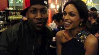 Rapping with Rosario Dawson!