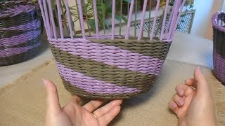 Узор "Змейка" из газетных трубочек и его варианты