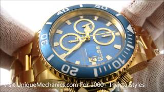 Invicta Pro Diver 13011 Automatic Gold Plated Valjoux 7750 Watch Review