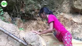 Fluss Amazing Fishing - Wie macht man eine sehr einfache Fisch-Falle in 10 Minuten - Easy