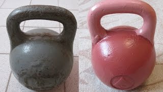 Покраска гири и спортивный инвентарь для домашних тренировок
