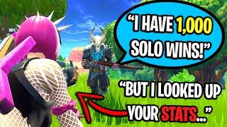 FAKE FORTNITE PRO PLAYER GETS CAUGHT LYING ABOUT HIS WINS!