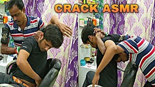 Back body & Neck cracking | Head & upper body hard massage by indian barber | ASMR