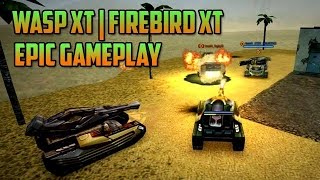 TANKI ONLINE WASP XT & FIREBIRD XT EPIC GAMEPLAY HD (SLOW MOTION, STUNTS & DANCE)