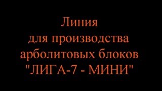 "ЛИГА 7 МИНИ"  Мини-станок для производства арболита