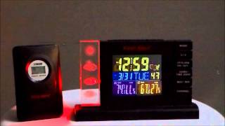First Alert SFA2650 Atomic Radio Controlled Weather Station Alarm Clock with Wireless Sensor