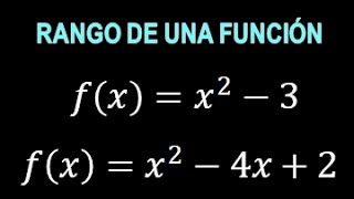 RANGO DE UNA FUNCION CUADRATICA - RANGO DE FUNCIONES CUADRATICAS