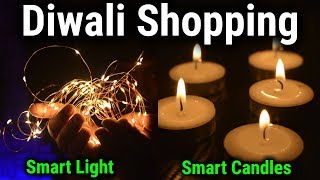 Diwali Shopping | Mansaa Copper String USB LED Lights & Solimo Wax Tealight Candles | Data Dock