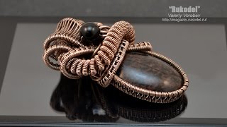 Плетение из проволоки подвески с кабошоном. Wire Wrapping.