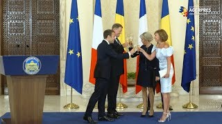Macron a citat din Cioran, la recepţia organizată de Klaus Iohannis, la Cotroceni