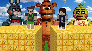 LUCKY BLOCK VS ANIMATRONICS - FIVE NIGHTS AT FREDDY'S MINECRAFT