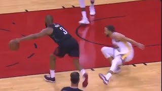Stephen Curry Ankle Broken By Chris Paul! Warriors vs Rockets Game 2 - 2018 NBA Playoffs