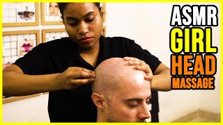 FEMALE BARBER HEAD MASSAGE | ASMR BARBER | INDIAN GIRL
