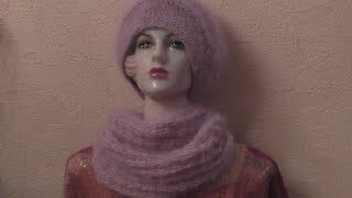 Вязание шарфа-снуда спицами. Схема. видео урок.