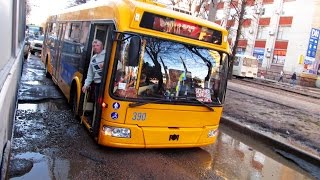 Черкасский троллейбус- "Севший" БКМ 321 №390 23.02.2017