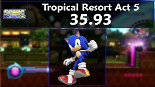 Sonic Colours - Tropical Resort Act 5 Speedrun - 35.93
