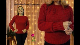Tutorial Sueter Claudia 1ra Parte Facil y Rapido Crocheteando con la Comadre