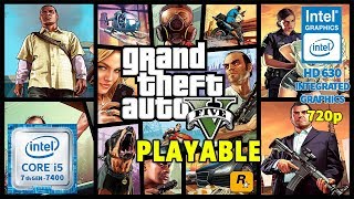 GTA V - Intel Graphics HD 630 - 720p GAMING BENCHMARK - PLAYABLE