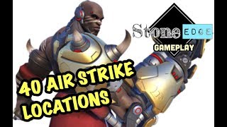 Overwatch - 40 Doomfist Air Strike Seismic Slam Locations Achievement / Trophy