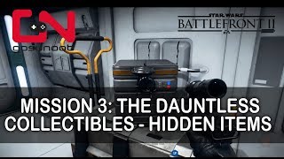 SW Battlefront 2 Mission 3 Collectibles Locations - The Dauntless Hidden Items