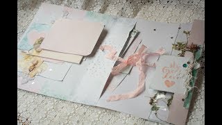 Бюджетный (свадебный) скрап альбом МК - ЧАСТЬ 2 (разворот 1-2)