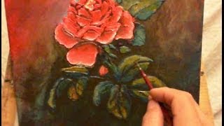 DIPINGERE A SPATOLA CON STENCIL ( ROSA SCARLATTA )
