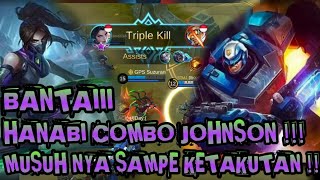 HANABI V.E.N.O.M COMBO JOHNSON S.A.B.E.R !!! HERO LATE GAME TERHARAM DI MOBILE LEGEND !!