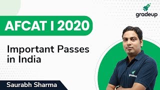 Important Passes in India | AFCAT 1 2020 | Gradeup