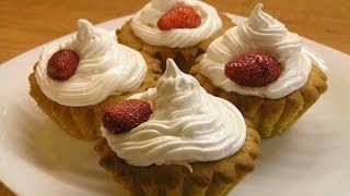 Пирожное Корзиночка: вкус детства / How to make Sweet tarts with meringue ♡ English subtitles
