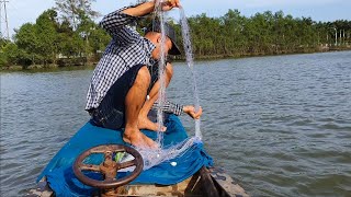 Mua cái thùng đựng cá tưởng ko có cá ai ngờ cá khó tưởng, buổi chiều quê thả lưới trên sông quê