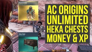 Assassin's Creed Origins Tips INSANE TACTIC for Unlimited Money, XP & Heka Chests (AC Origins Money)