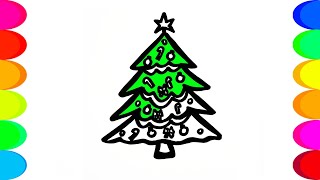 როგორ დავხატოთ ნაძვის ხე