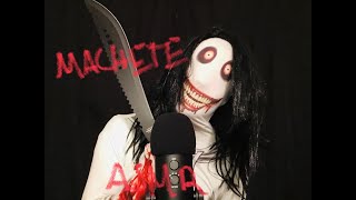 ASMR Mic Scratching Machete & Mouth Sounds ( Jeff the Killer ASMR Creepypasta)
