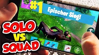 ERSTER YOUTUBE SOLO VS SQUAD WIN in FORTNITE MOBILE! ?? | FORTNITE auf HANDY: Battle Royale
