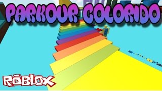 Roblox - PARKOUR COLORIDO COM CRIS MINEGIRL