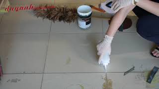 hướng dẫn tự sơn chỉ gạch nhà tắm, bếp, bàn thái sạch đẹp như mới